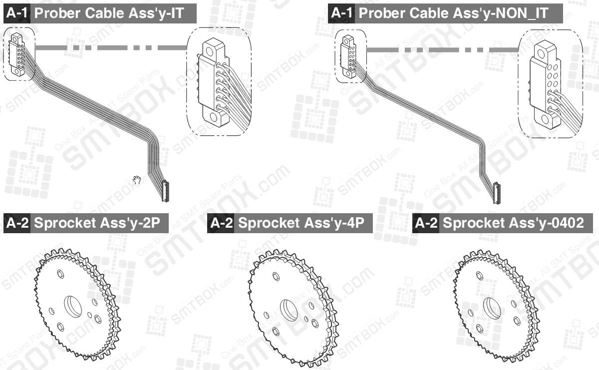 Sub 1 Part list of Hanwha Samsung Techwin 8mm SMN Tape Feeder SM DECAN IT 8mm4P SBFB32010K 8mm2P SBFB32000K