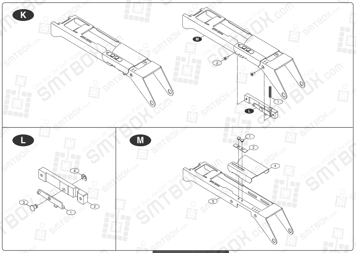 Sub 3 Mechanical Part List of SME 24mm Samsung Techwin SM DECAN Serials IT / NONIT SMT Feeder