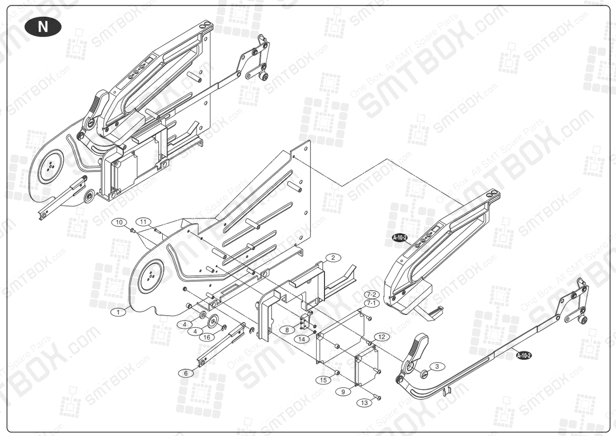 Sub 4 Mechanical Part List of SME 24mm Samsung Techwin SM DECAN Serials IT / NONIT SMT Feeder