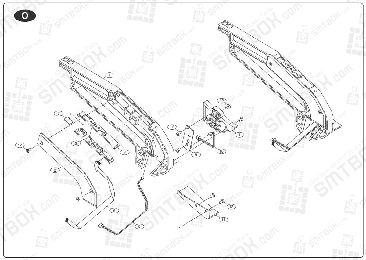 Sub 5 Mechanical Part List of SME 24mm Samsung Techwin SM DECAN Serials IT / NONIT SMT Feeder