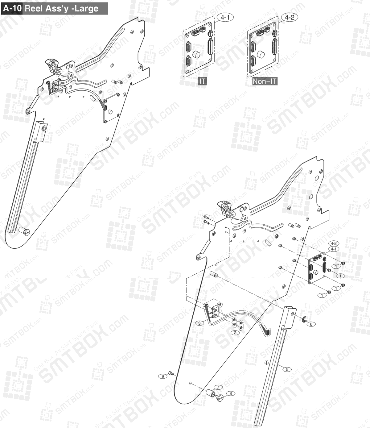 Sub 5 Part list of Hanwha Samsung Techwin 8mm SMN Tape Feeder SM DECAN IT 8mm4P SBFB32010K 8mm2P SBFB32000K