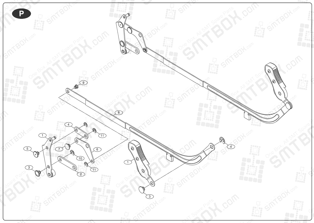 Sub 6 Mechanical Part List of SME 24mm Samsung Techwin SM DECAN Serials IT / NONIT SMT Feeder