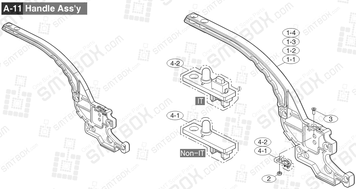 Sub 6 Part list of Hanwha Samsung Techwin 8mm SMN Tape Feeder SM DECAN IT 8mm4P SBFB32010K 8mm2P SBFB32000K