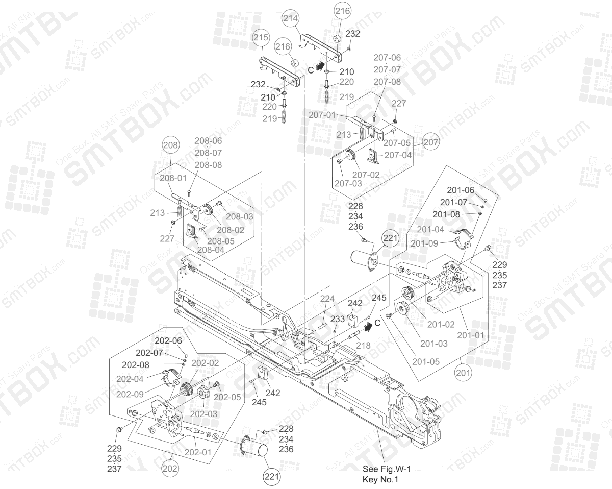 Cover Tape Winding Section Hitachi SMT Tape Feeder Part List of GT-18080B GT-18081B GT-18082B GT-18083B