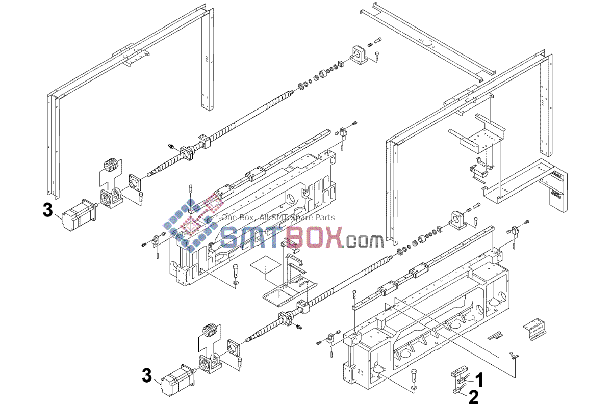 Maintenance Parts List for Y-Axis of Moving-Axis on Yamaha HSDXg High-End Dispenser