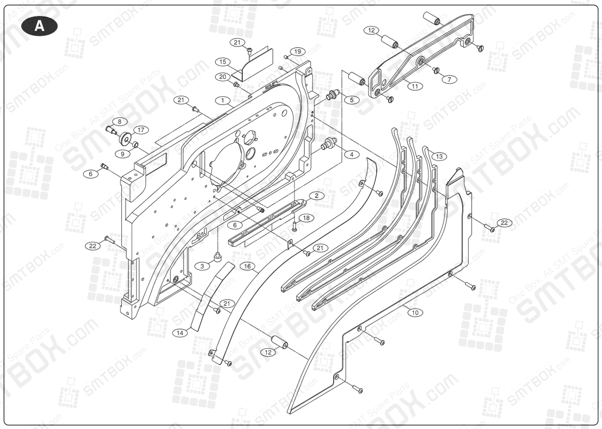 Sub 1 Mechanical Part List of SME 24mm Samsung Techwin SM DECAN Serials IT / NONIT SMT Feeder