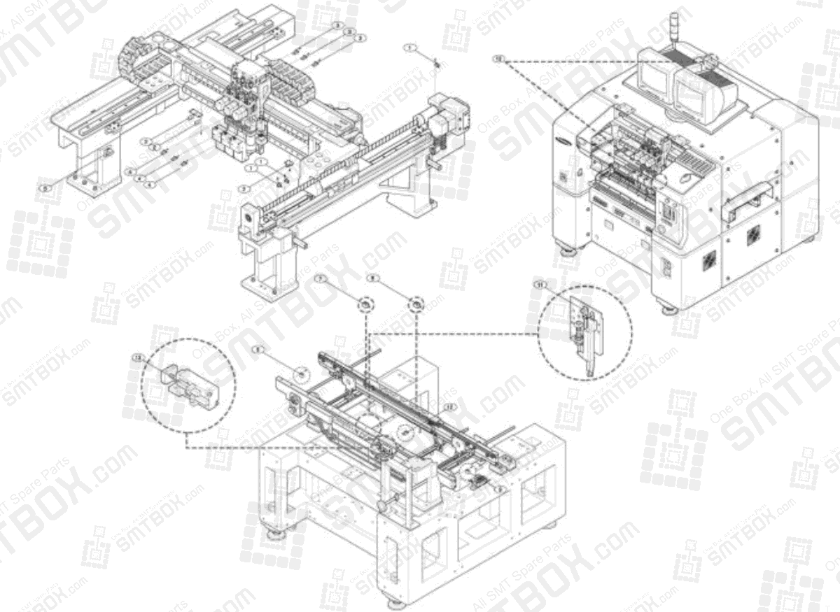 The Sensor Part List of Samsung Component Placer CP-40C CP-40C(V) CP-50CM