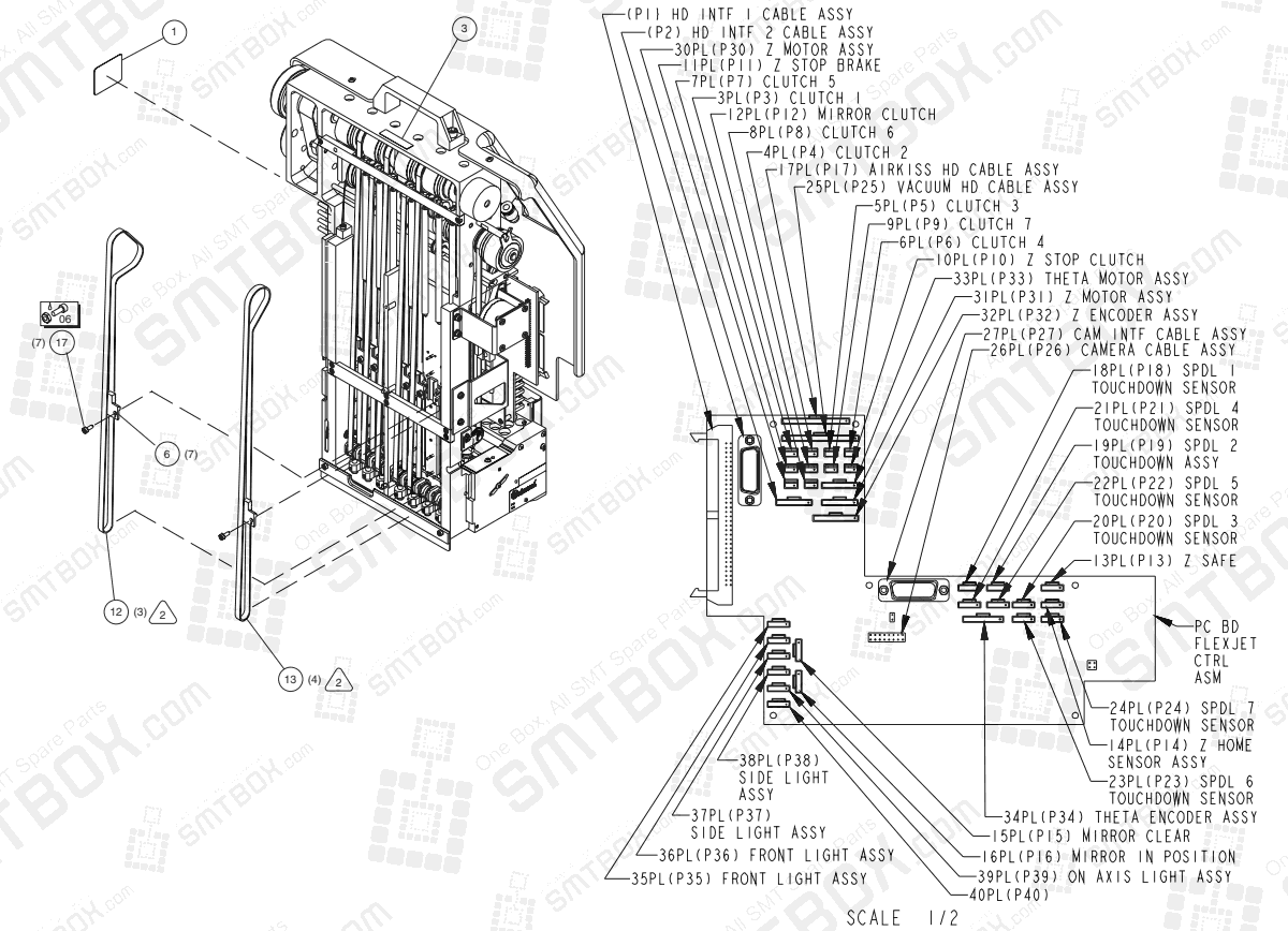 Universal Instrument UIC FlexJet Head Assembly 47541107 T47541107-side-c